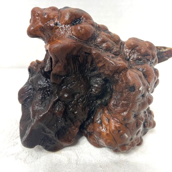 Vintage MCM Driftwood Burl Copper Nature Bird Sculpture Woods Rustic - Picture 5 of 9